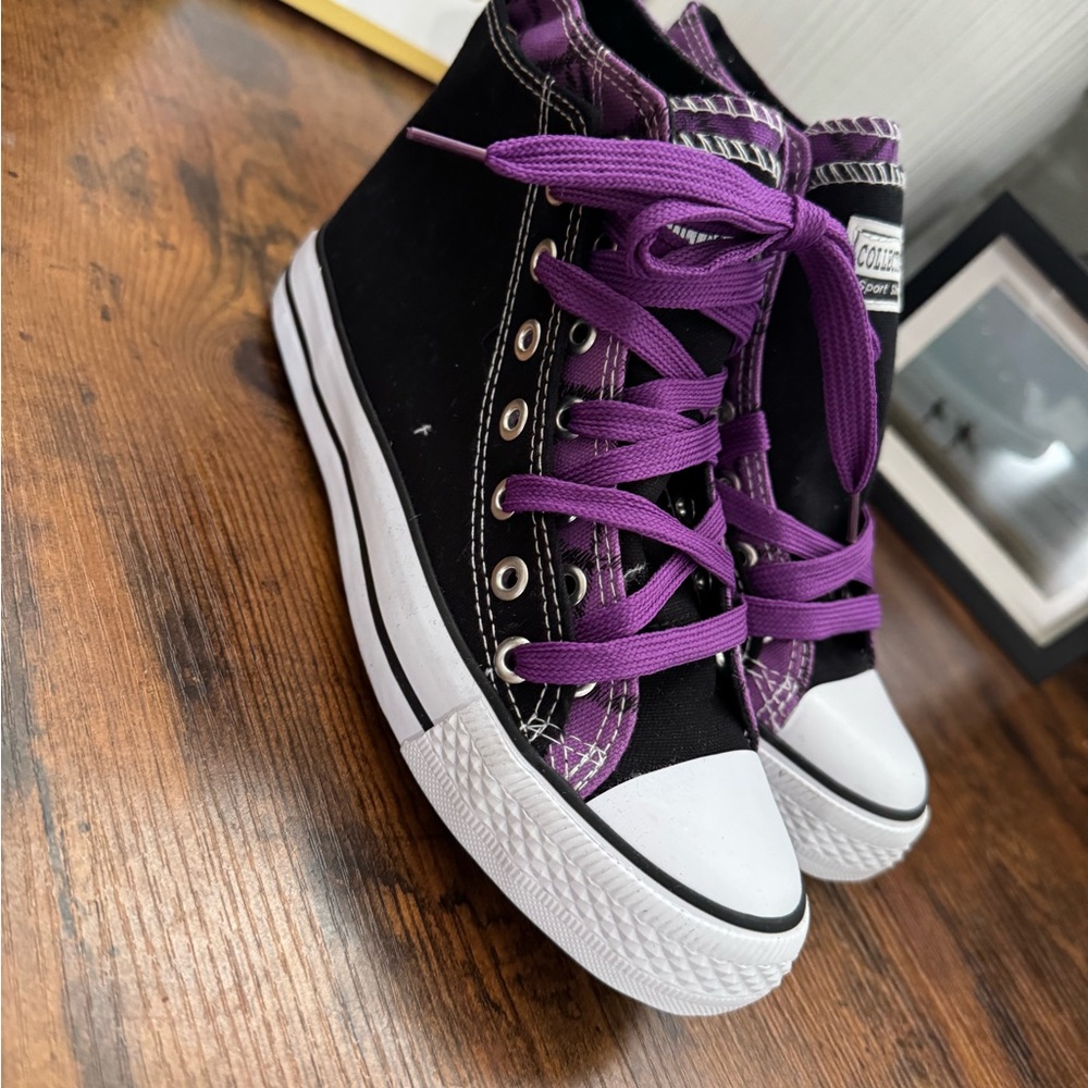Collection’O Black and Purple Kids High-Tops
